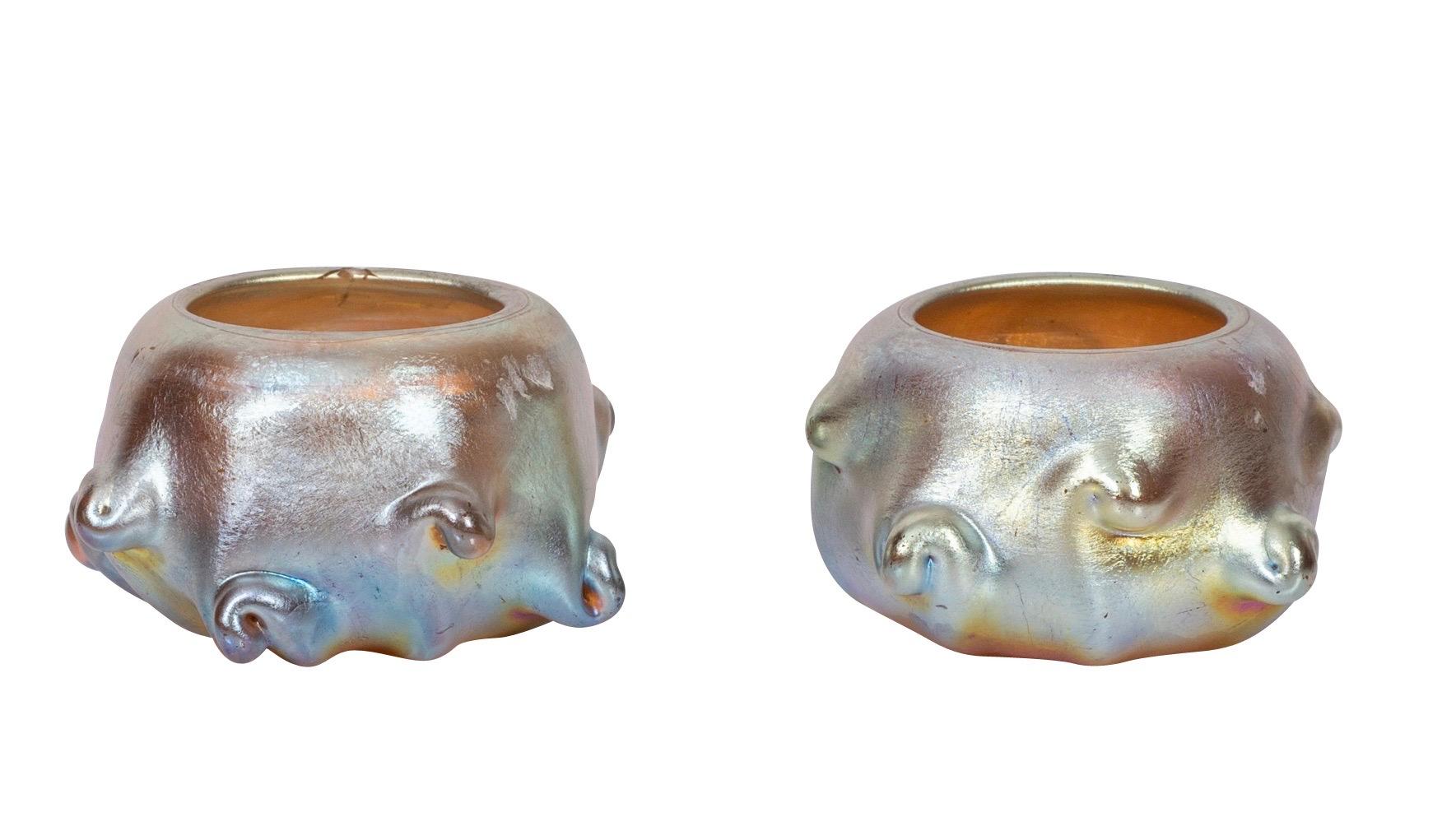 Tiffany Studios Two Salt Cellars For Sale 2