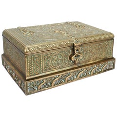 Tiffany Studios Venetian Pattern Bronze Schreibtisch oder Kommode Box Nr. 1680