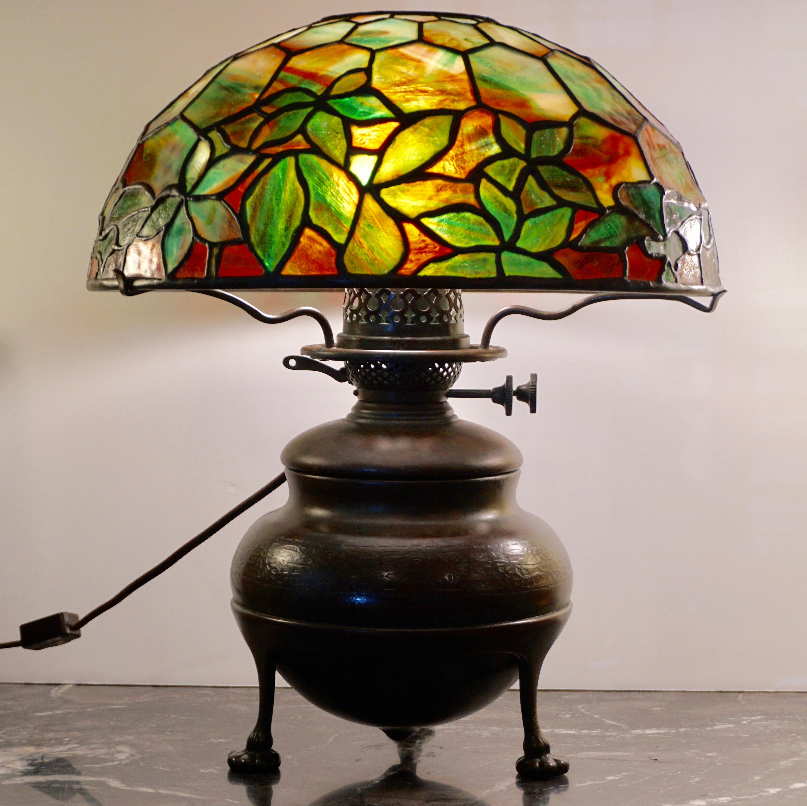 antique stained glass lamps for sale