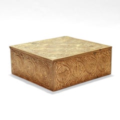Tiffany Studios Zodiac Pattern Gilt Bronze Cigar Humidor or Table Box No. 1655