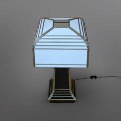 Tiffany style art deco glass table lamp, Germany 1960s