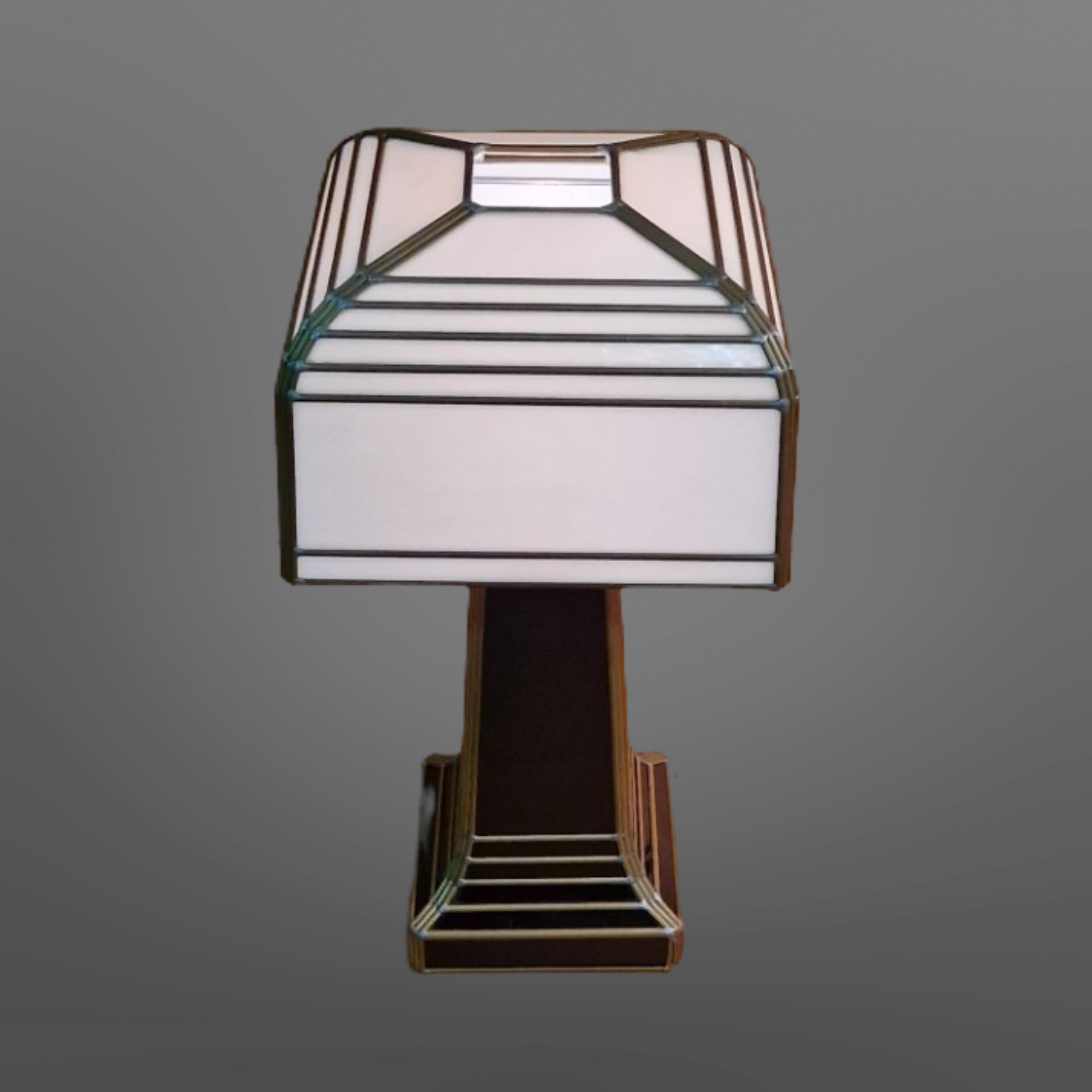 20th Century Tiffany style art deco glass table lamp, Germany 1960s