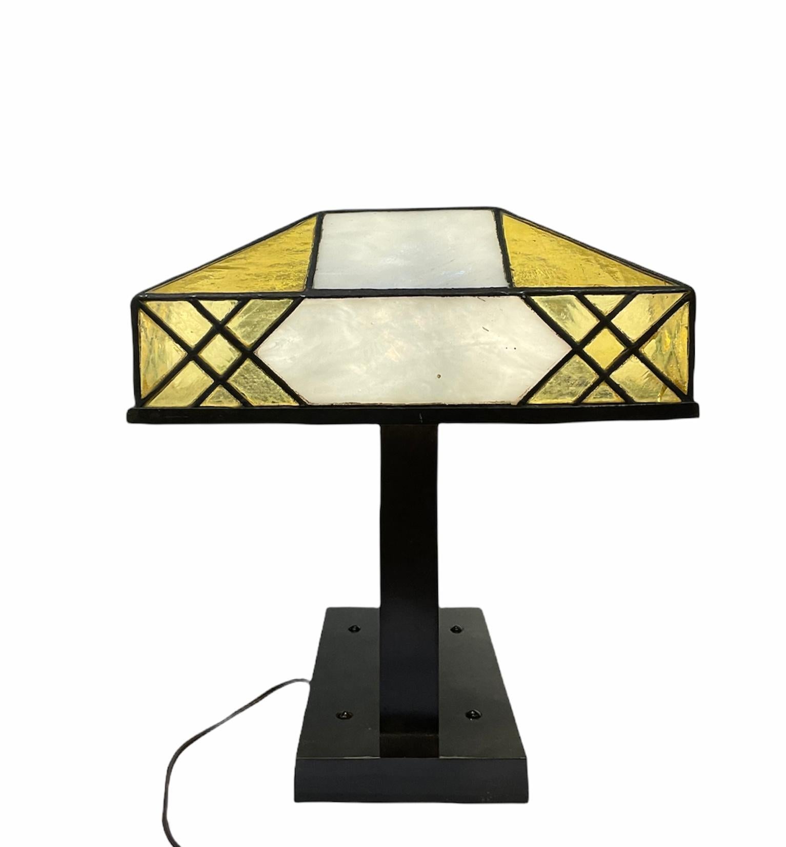 rectangular tiffany style lamp