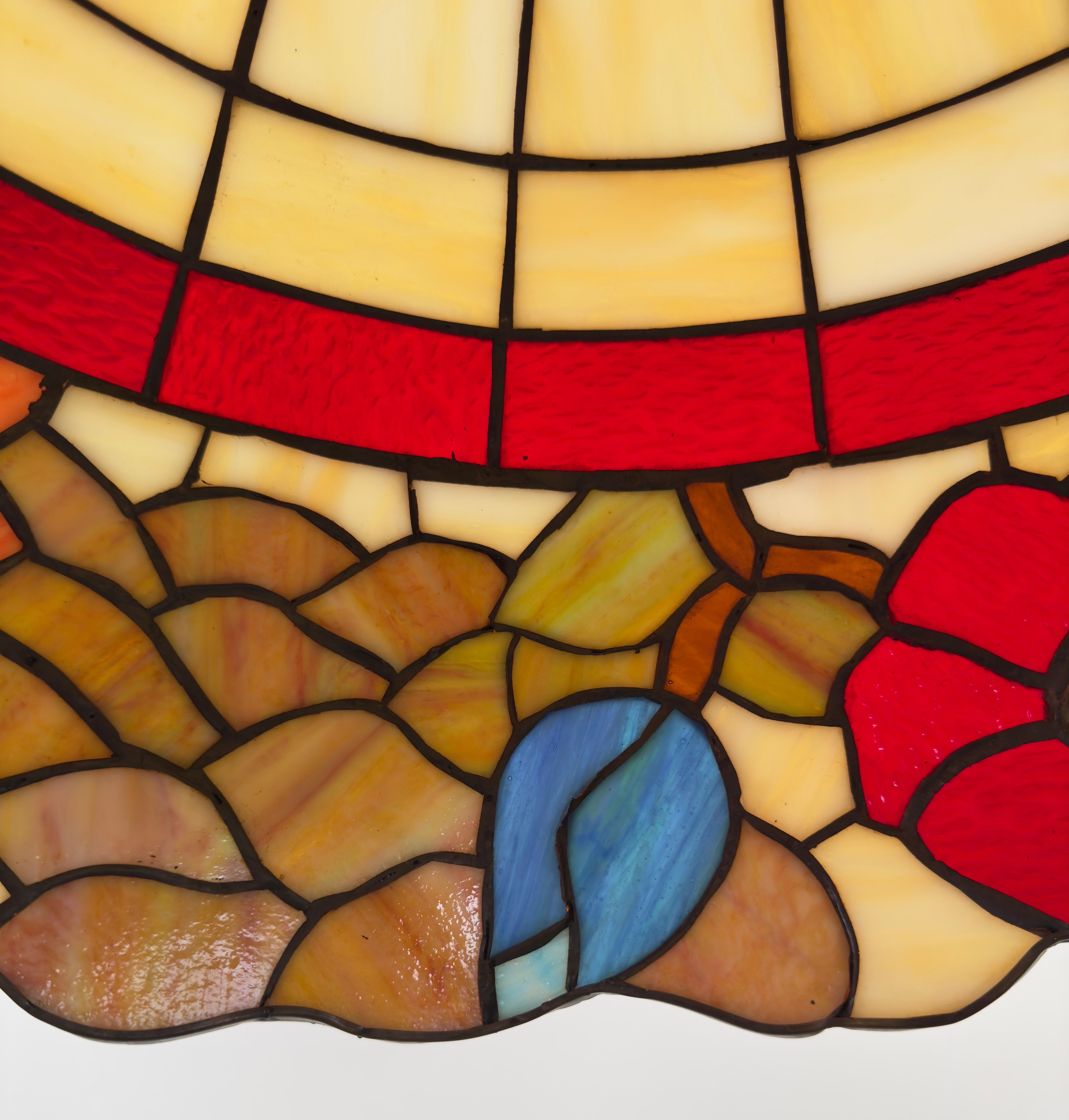 Vidrieras Art Nouveau estilo Tiffany  Colgante o araña multicolor Vitral en venta