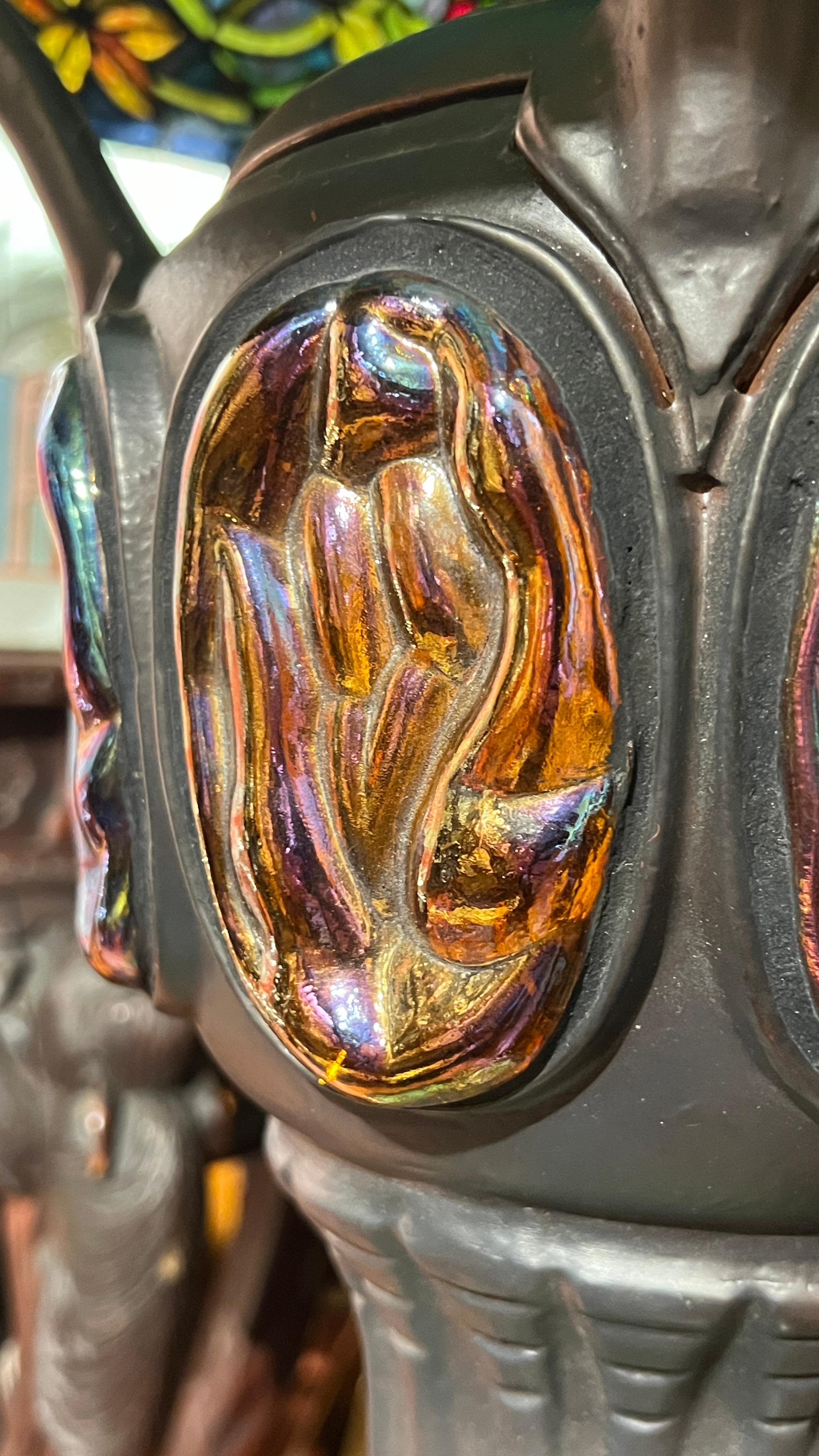 Tischlampe aus Bleiglas im Tiffany-Stil im Angebot 10