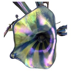 Tiffany Style Seven Light Lily Lamp  Favrille Glass Base Signed Tiffany Studios