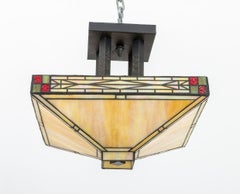 Tiffany Style Slag Glass Ceiling Light