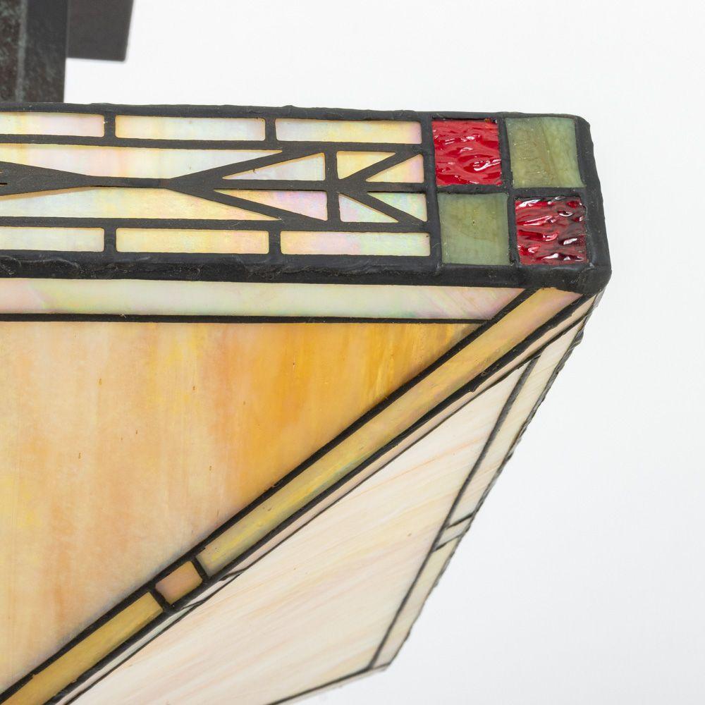 Lámpara de techo de cristal de escoria estilo Tiffany Art Decó en venta