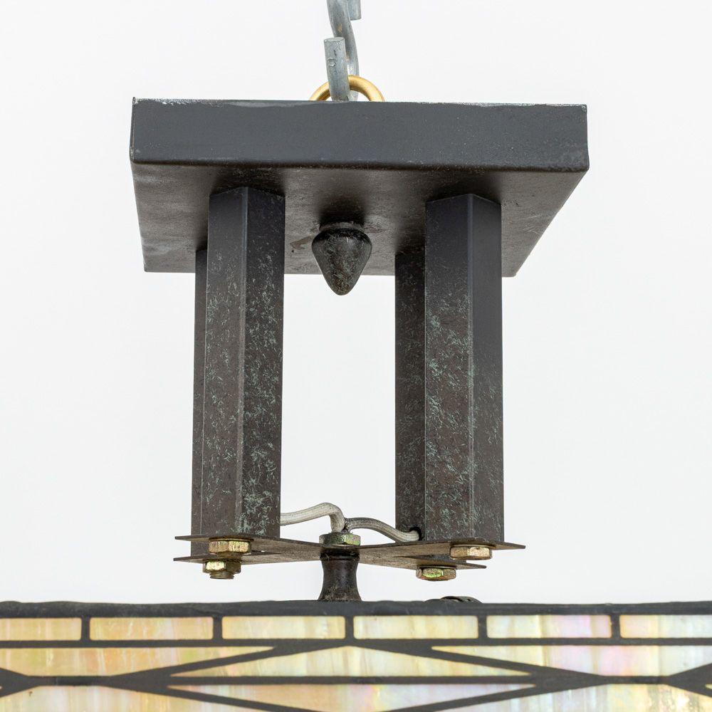 Lámpara de techo de cristal de escoria estilo Tiffany siglo XX en venta