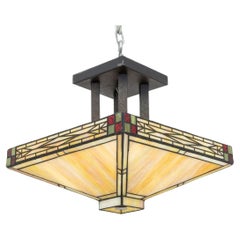 Tiffany Style Slag Glass Ceiling Light
