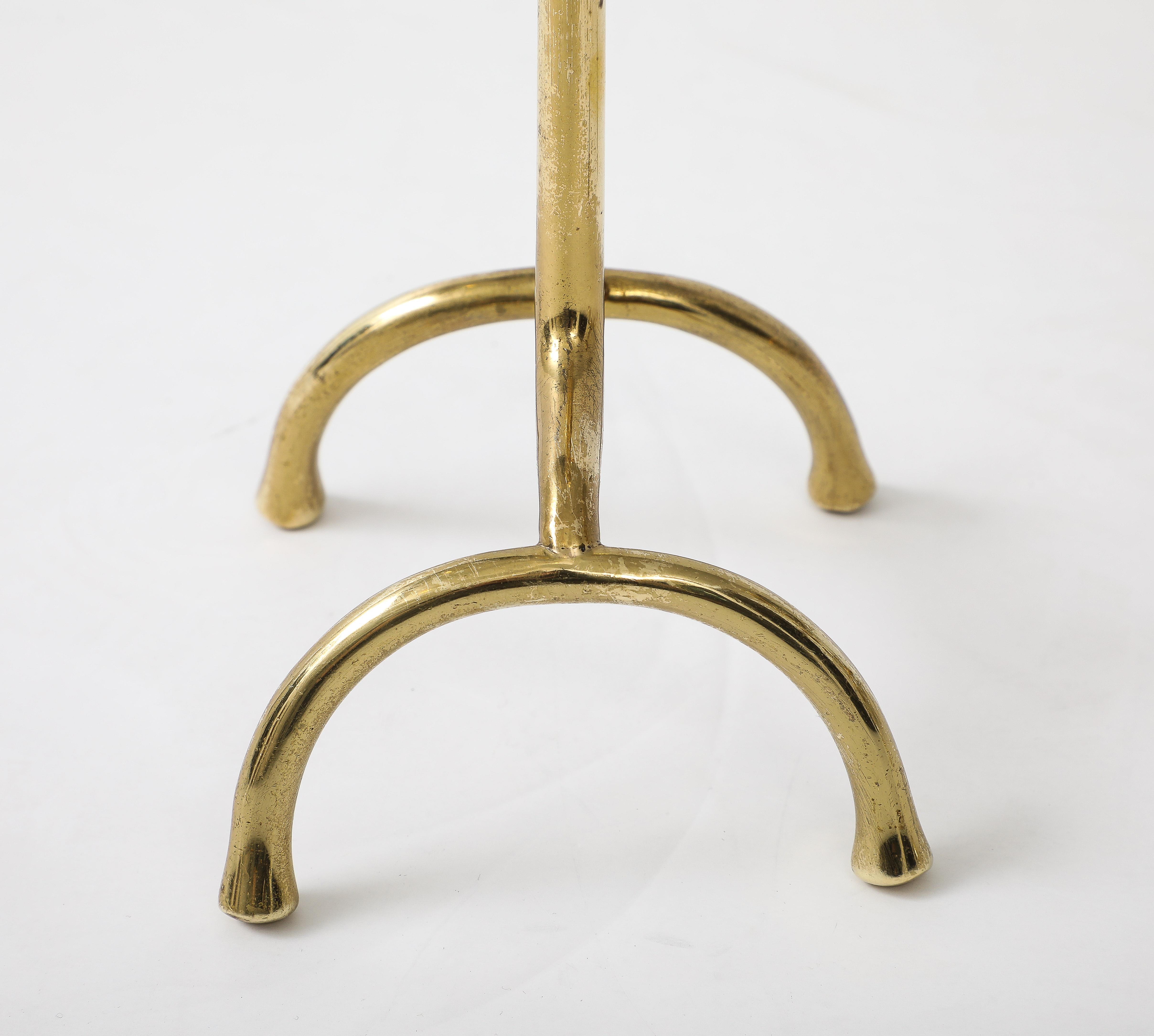Portacandele moderni in ottone massiccio in stile Tiffany, set da 4 In condizioni buone in vendita a New York, NY
