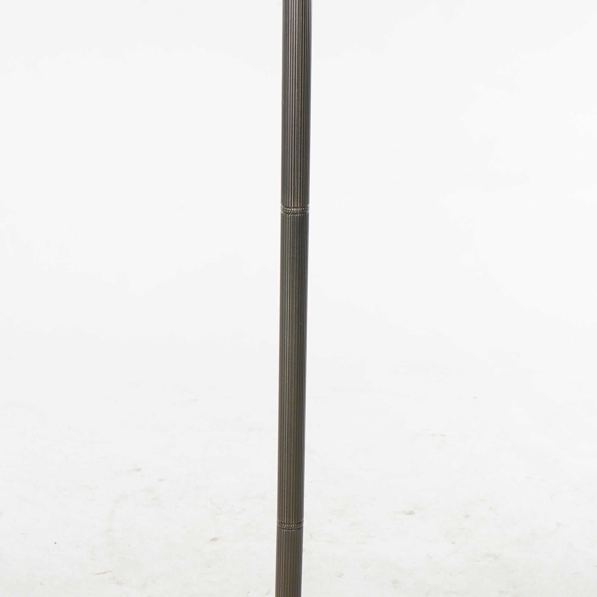 Tiffany Style Stained Glass Floor Lamp with Flower & Hummingbird 20thC 4