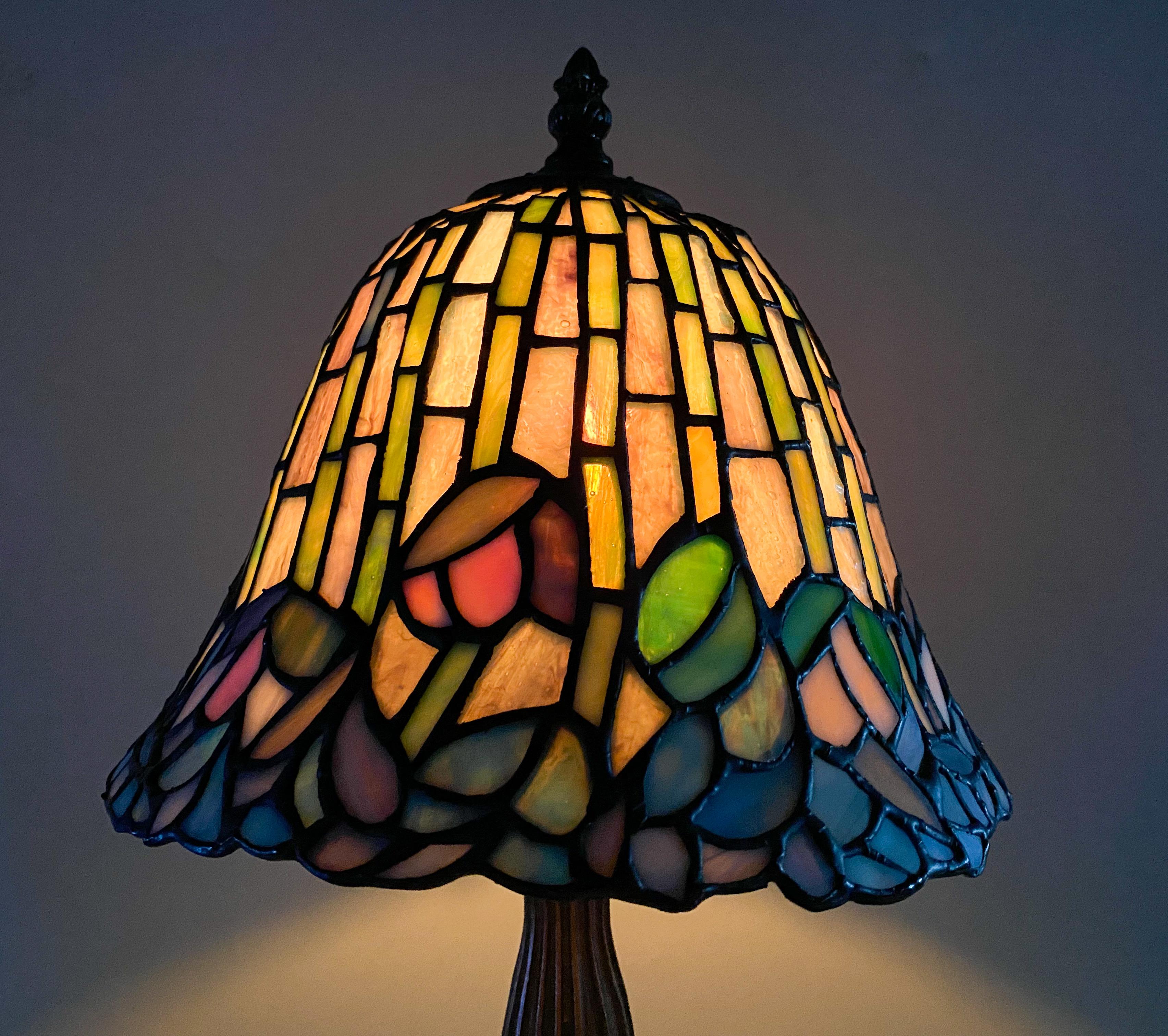 Tiffany Style Stained Glass Small Table Lamp 5