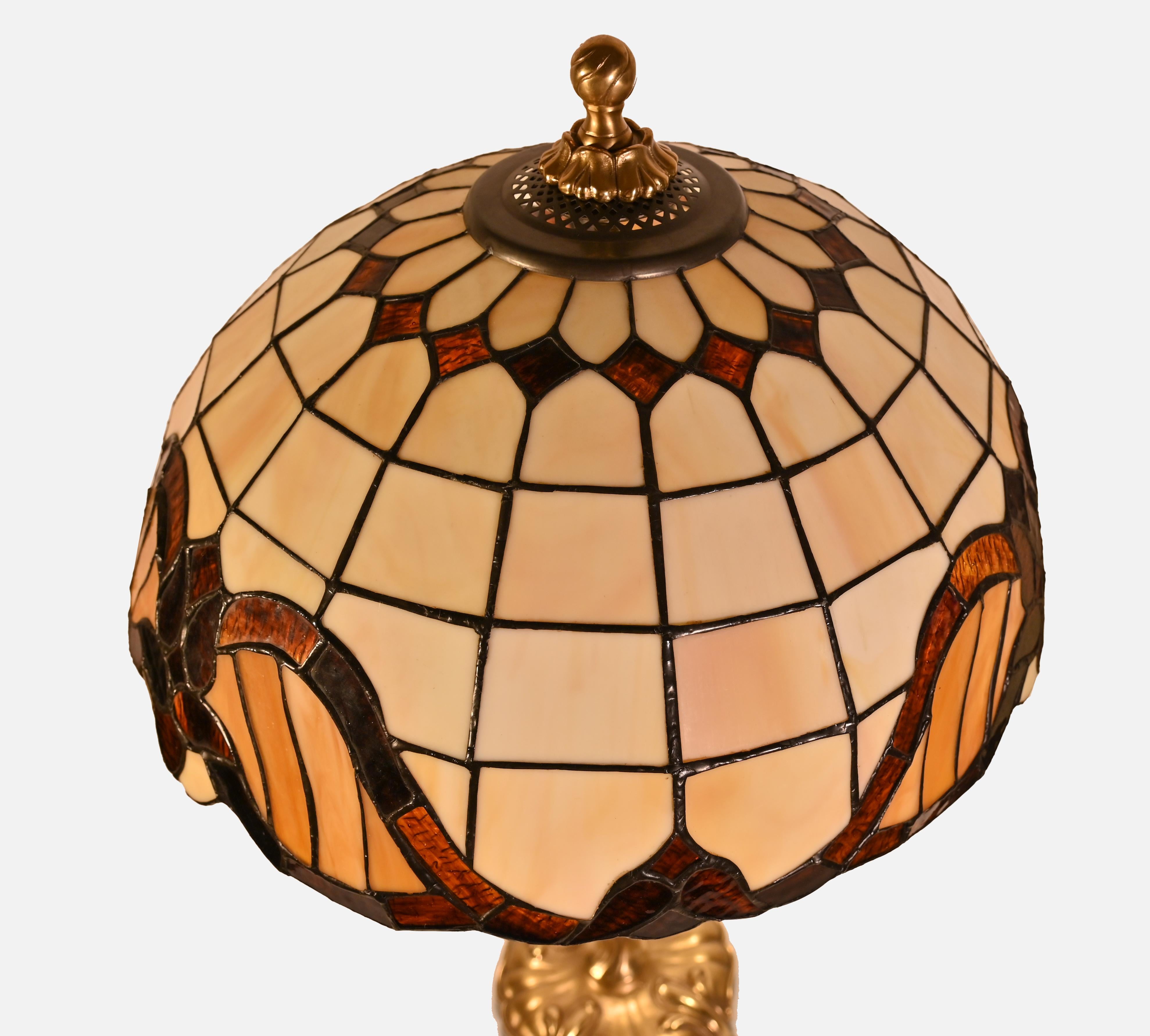 Tiffany Style Table Lamp, 1950s 1
