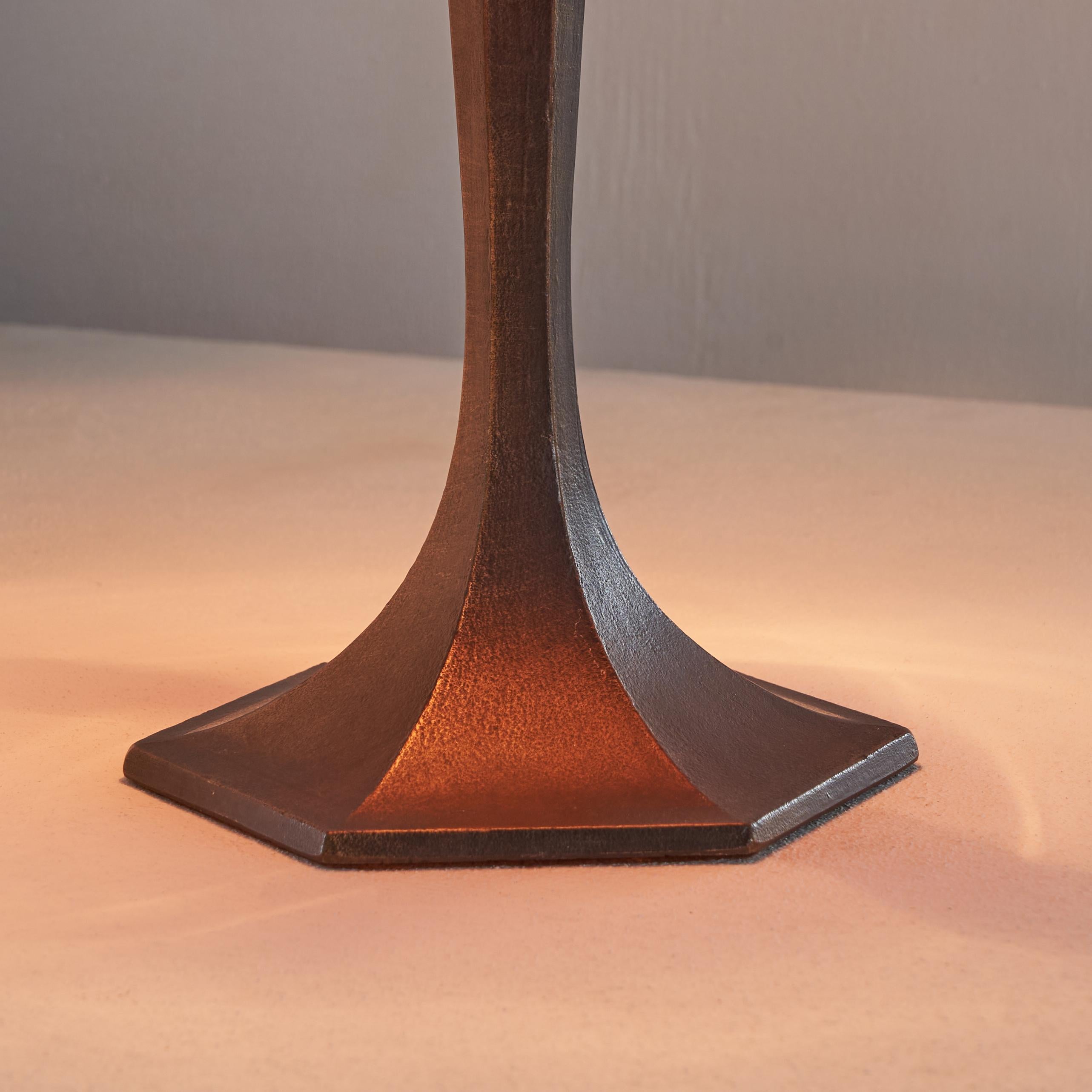 Unknown Tiffany Style Table Lamp in Metal and Stained Glass 1950s