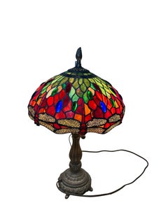 Tiffany Style Table Lamp With Dragonflies Design