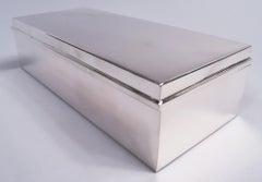 Tiffany Stylish Midcentury Modern Sterling Silver Desk Box