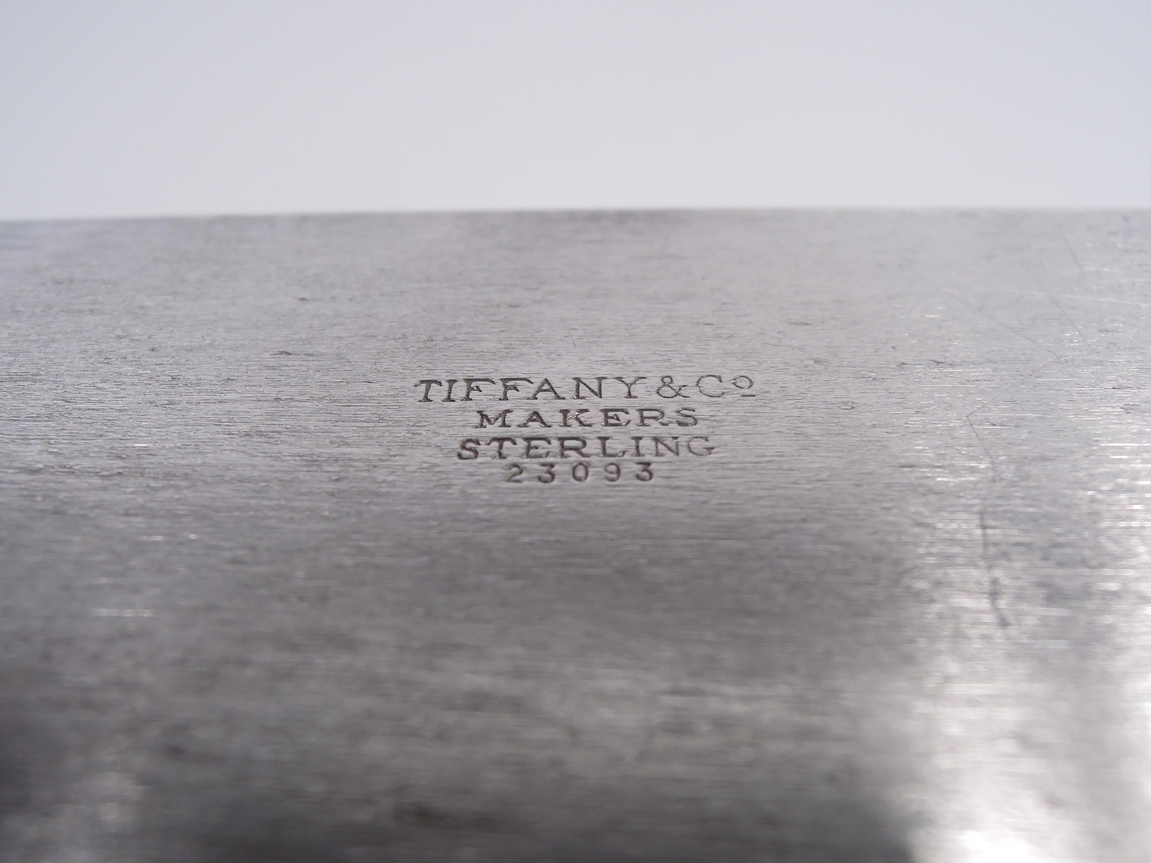 Tiffany Stylish Midcentury Modern Sterling Silver Desk Box For Sale 4