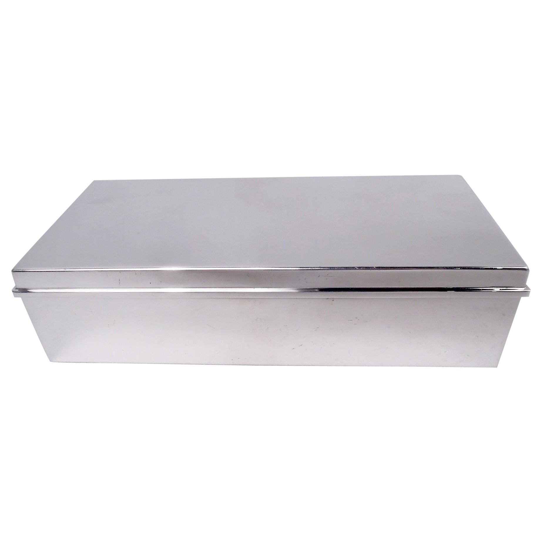 Scatola da scrivania in argento massiccio Tiffany Stylish Midcentury Modern in vendita