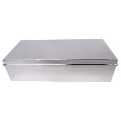 Scatola da scrivania in argento massiccio Tiffany Stylish Midcentury Modern