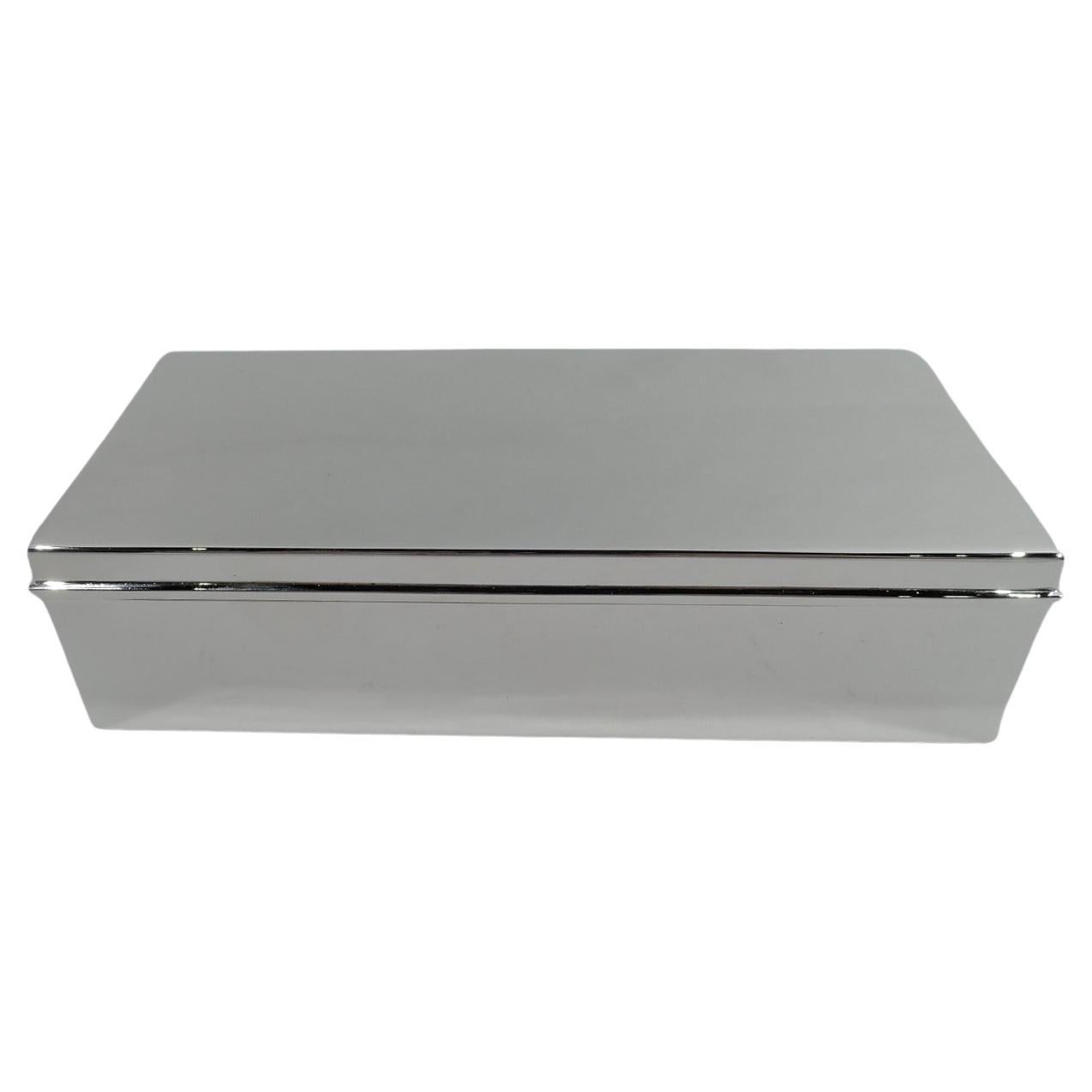 Tiffany Stylish Mid-Century Modern Sterling Silver Desk Box