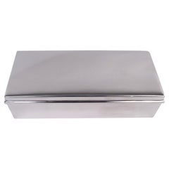 Tiffany Stylish Midcentury Modern Sterling Silver Desk Box