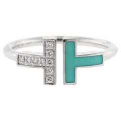 Tiffany & Co. T Diamond and Turquoise Wire Ring