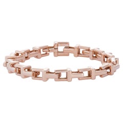 Used Tiffany 'T' Rose Gold Link Bracelet, Medium Model