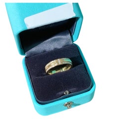 Tiffany T Series Double Row Diamond Ring 18K Rose Gold, Size 50