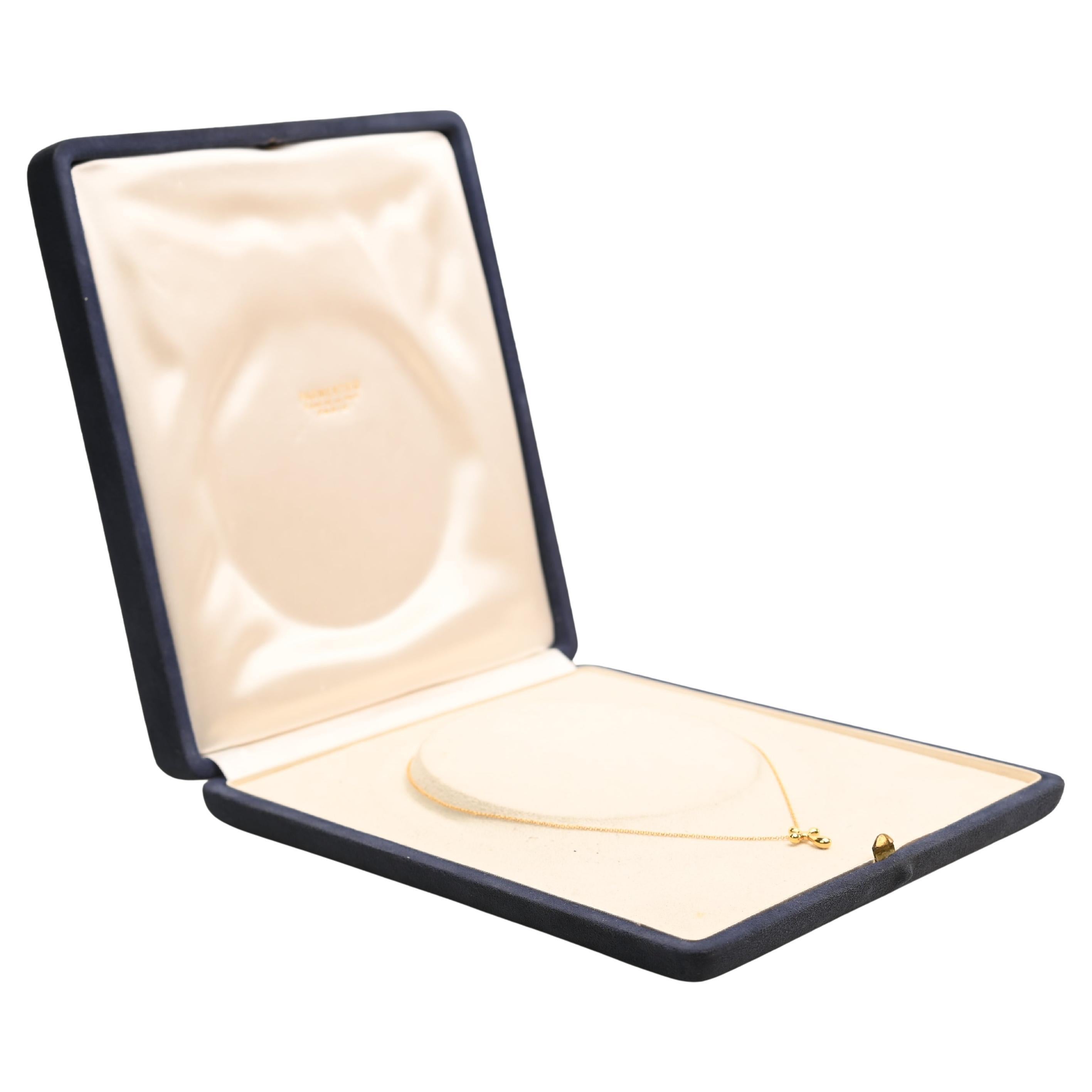 Collana Tiffany a forma di T, oro giallo 18 carati in vendita