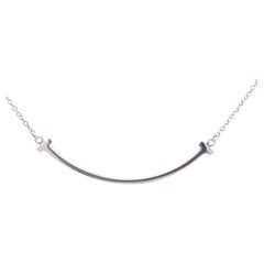 Tiffany & Co. T Small Smile Pendant Necklace in Sterling Silver