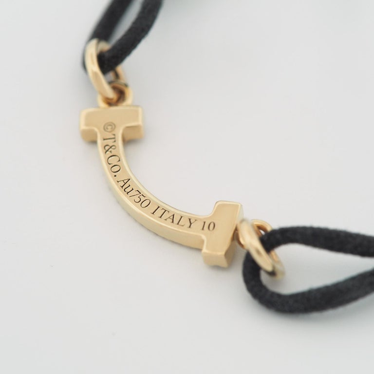Tiffany T Smile Bracelet With Diamonds Yellow Gold Limited Edition