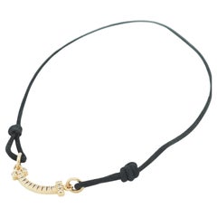 Tiffany T Smile Pulsera Con Diamantes Oro Amarillo Edición Limitada Cordón Negro