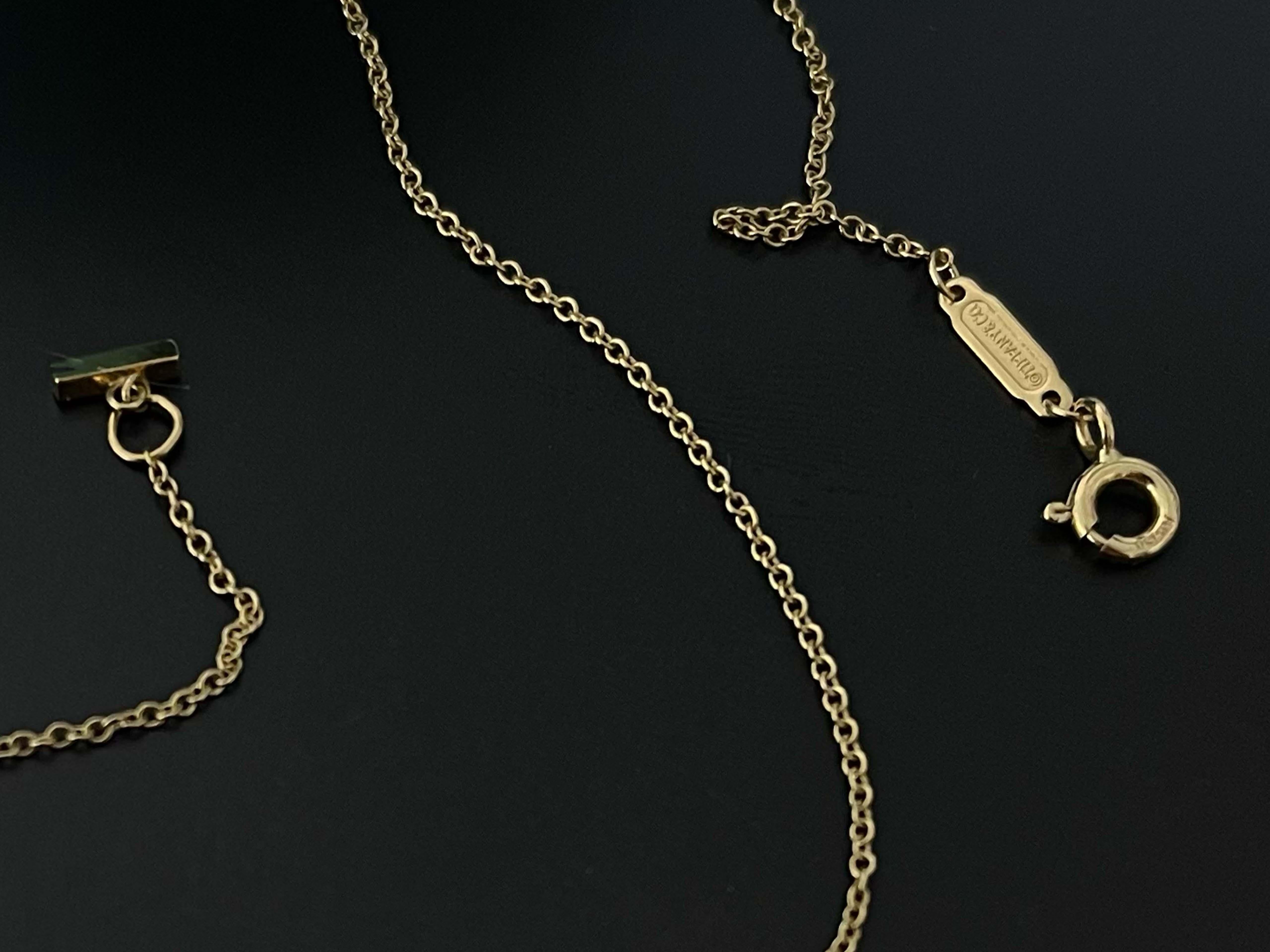 tiffany gold necklace price