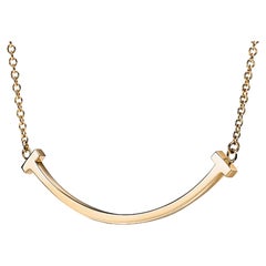 Tiffany T Smile Pendant Necklace in 18k Yellow Gold, Small