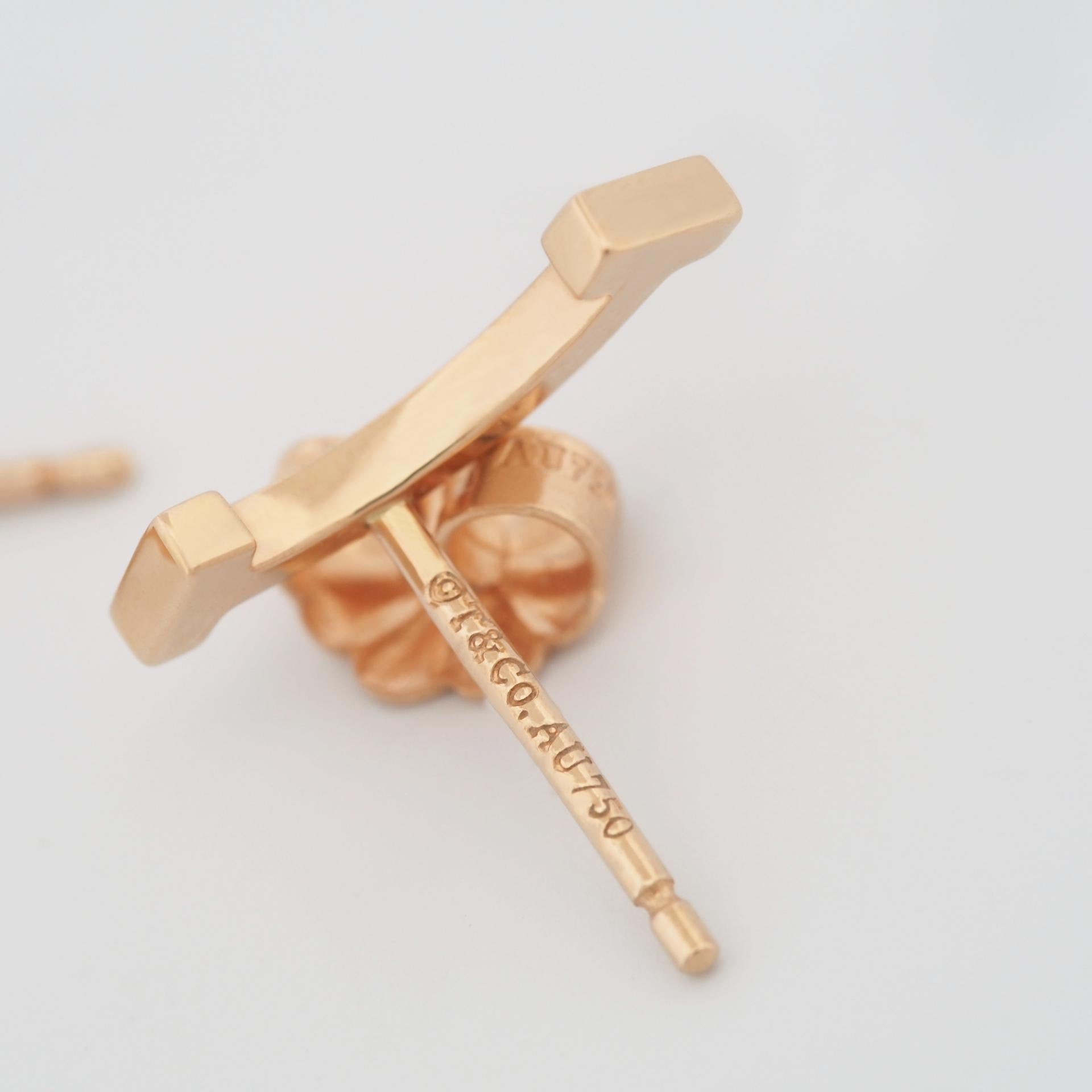 Tiffany T Smile Post Earrings Rose Gold 1