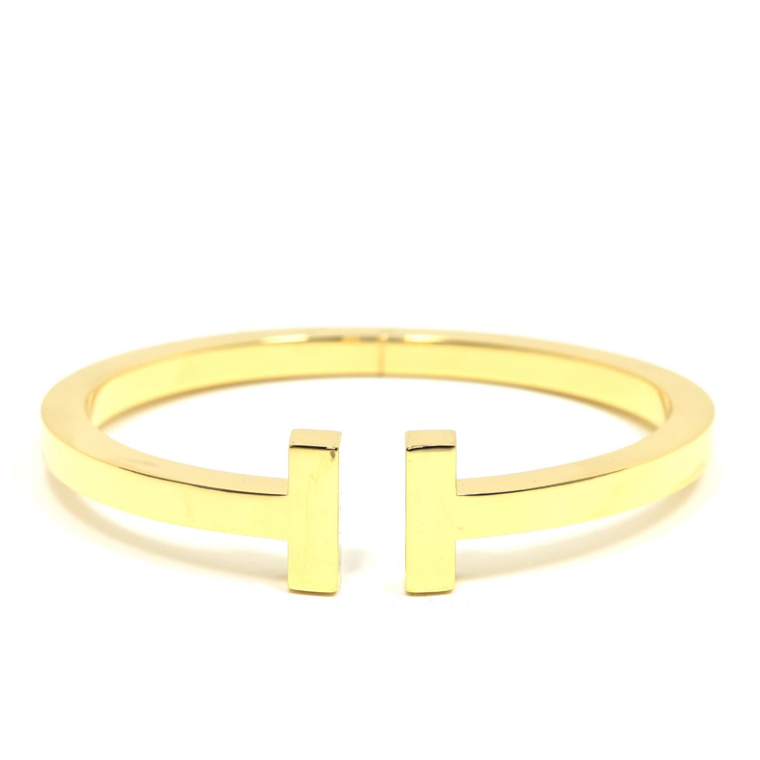 Tiffany & Co. T Square Bracelet Yellow Gold In Excellent Condition In Miami, FL