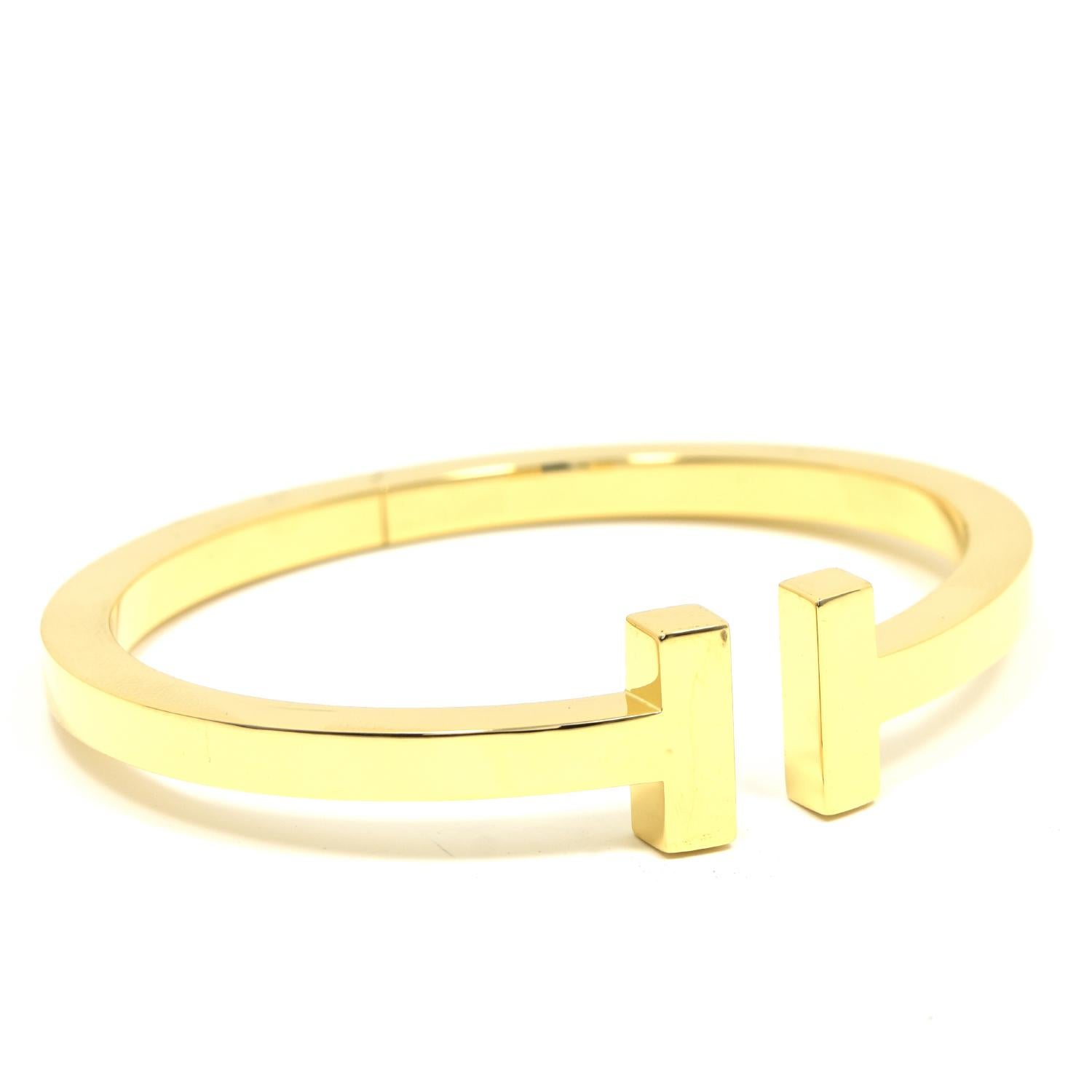 Women's or Men's Tiffany & Co. T Square Bracelet Yellow Gold