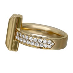 Tiffany T T1 Diamond Ring 18K Yellow Gold 0.19Cttw Size 5.25
