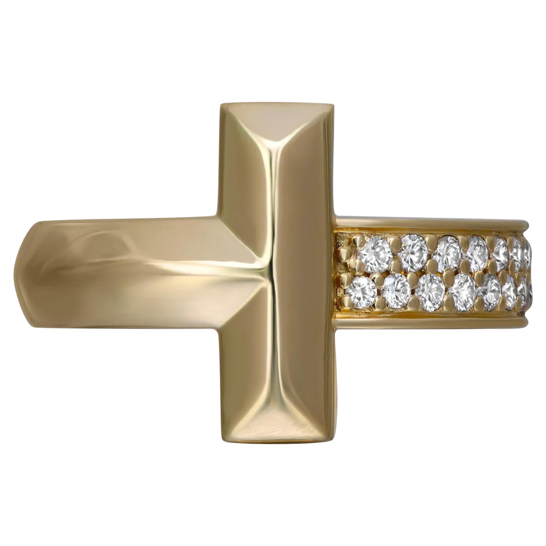 Tiffany T T1 Diamond Ring 18K Yellow Gold 0.19Cttw Size 5.25 Tiffany T T1 Diamond Ring 18K Yellow Gold 0.19Cttw Size 5.25
