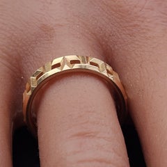 Tiffany T True Wide 5.5mm Band Ring 18k Rose Gold sz 7 2700 retail