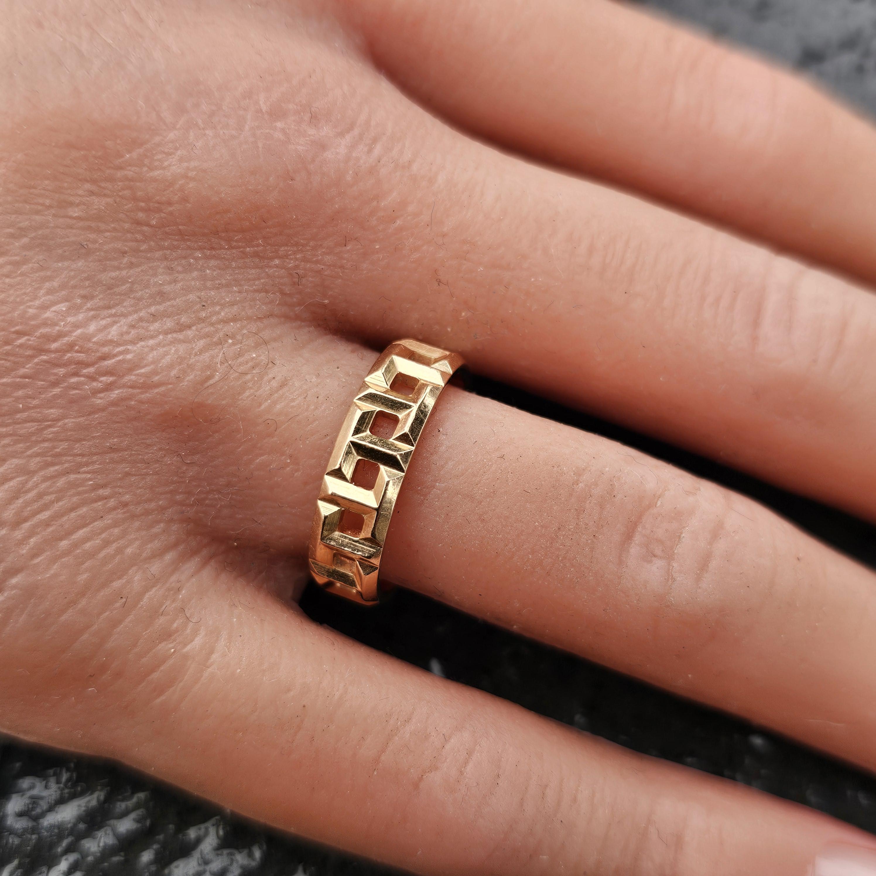 Tiffany T True Anillo ancho 5.5mm Oro rosa 18k sz 7 2700 venta al público en Bueno estado para la venta en Northbrook, IL