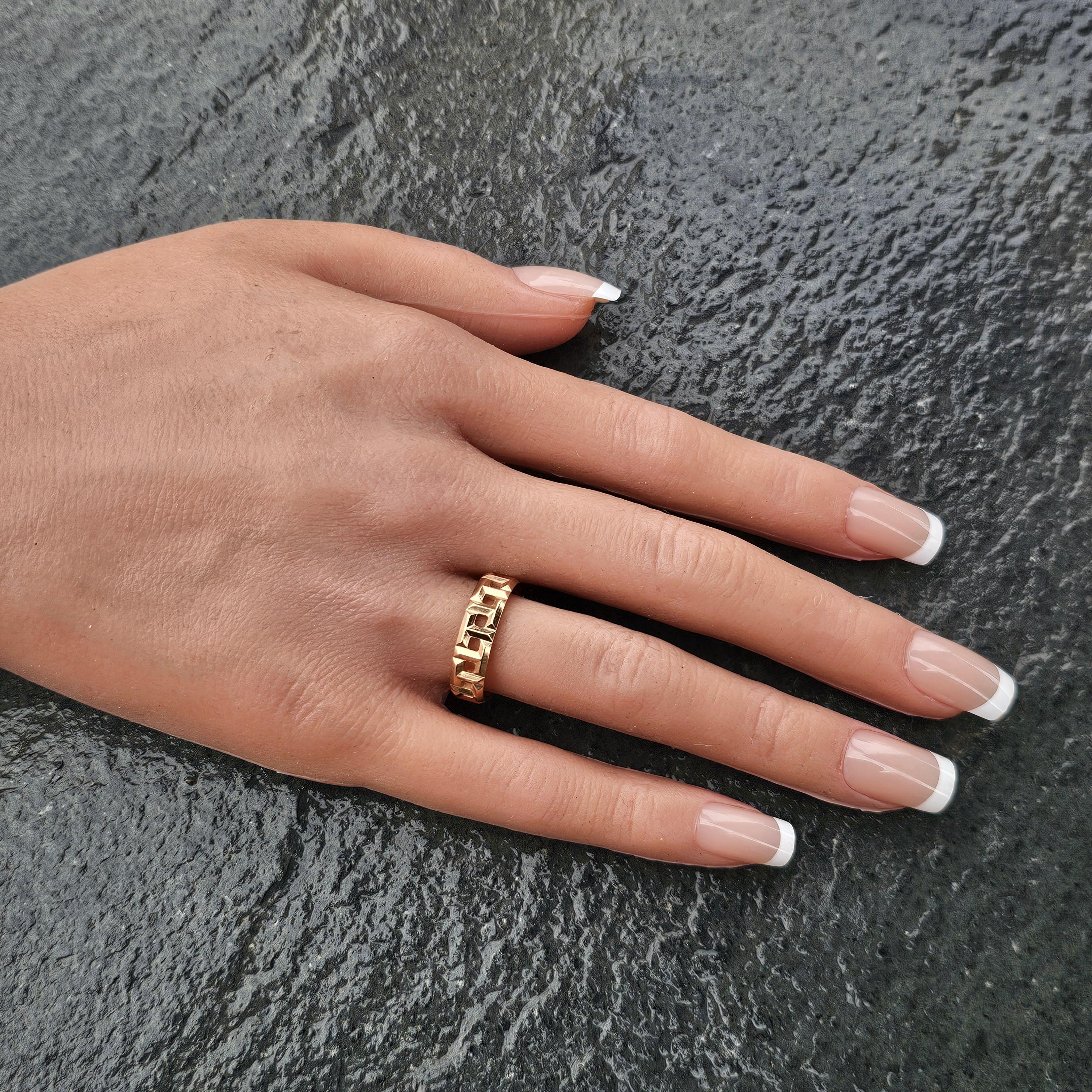 De las mujeres Tiffany T True Anillo ancho 5.5mm Oro rosa 18k sz 7 2700 venta al público en venta