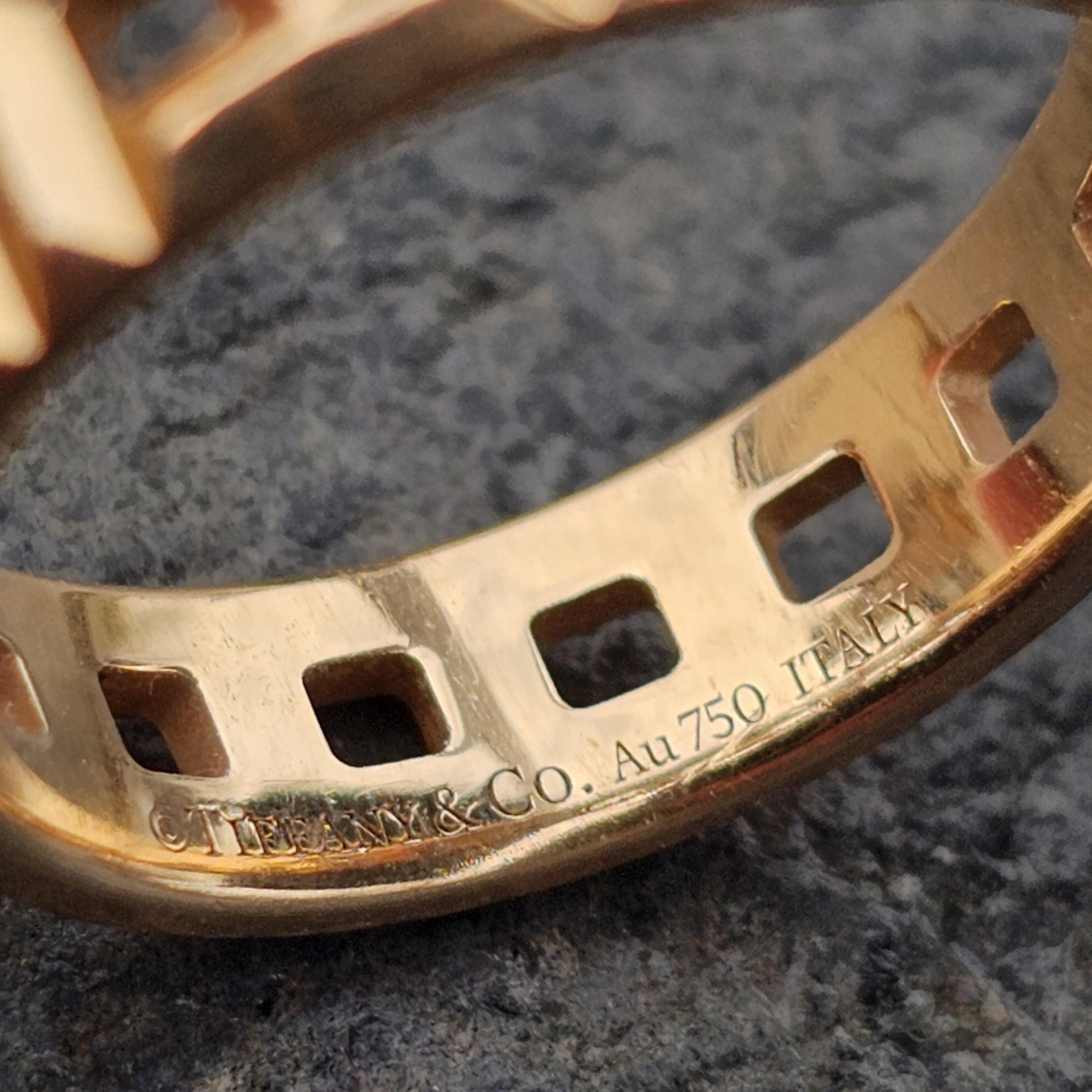 Tiffany T True Anillo ancho 5.5mm Oro rosa 18k sz 7 2700 venta al público en venta 1