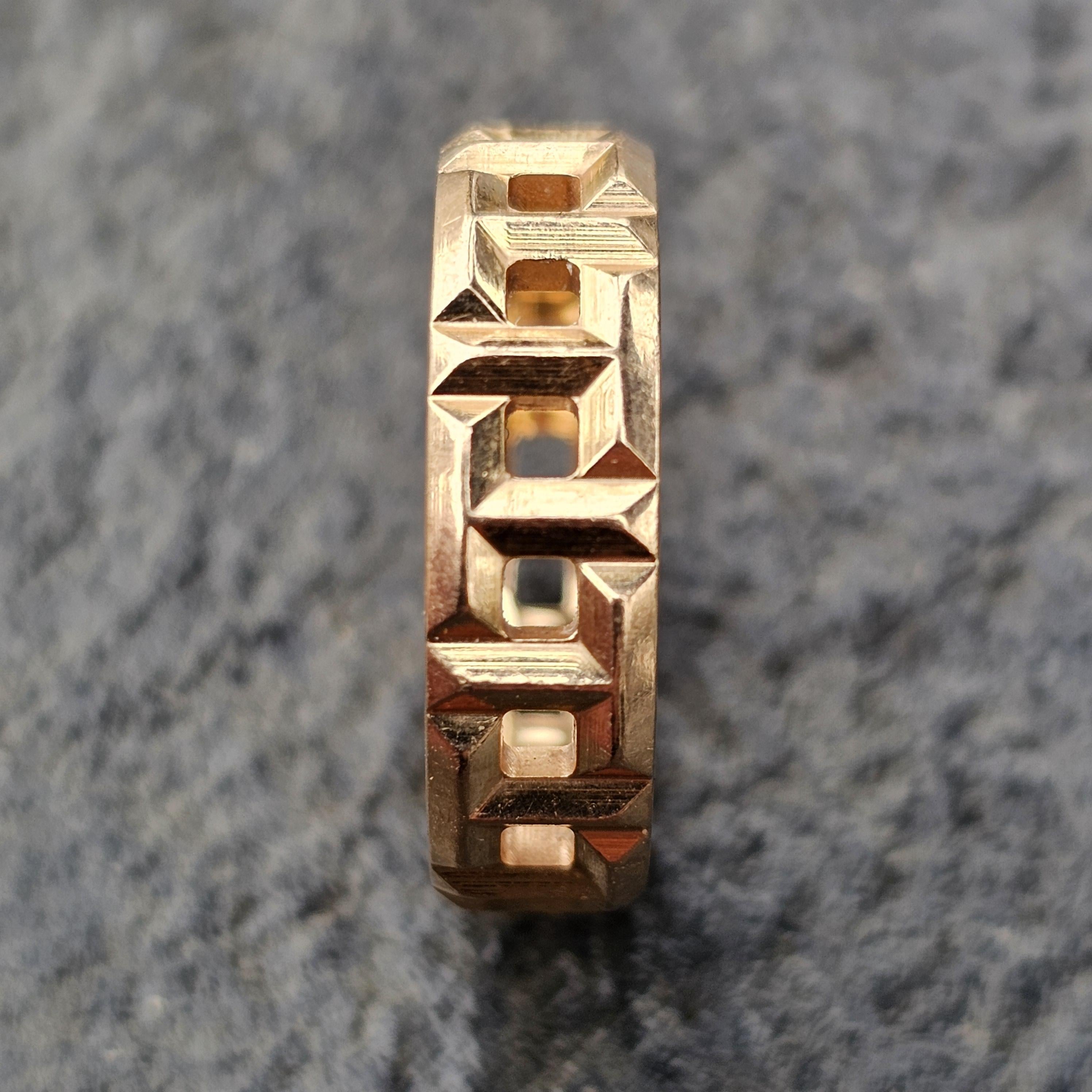 Tiffany T True Anillo ancho 5.5mm Oro rosa 18k sz 7 2700 venta al público en venta 3