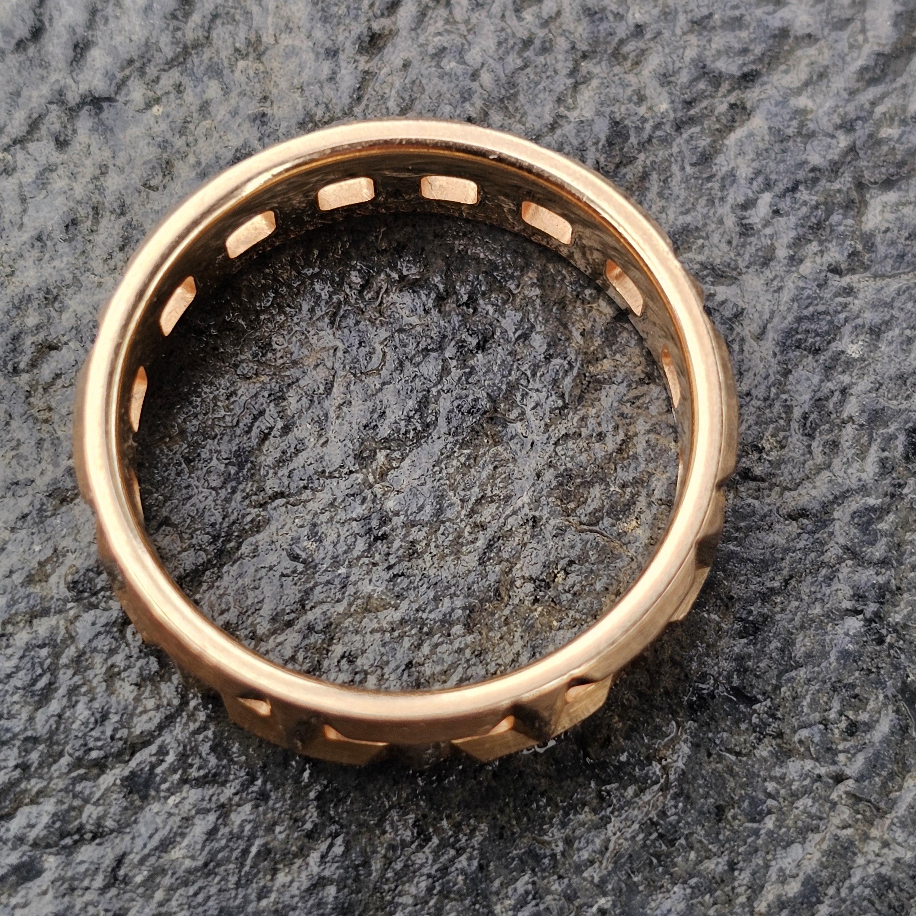 Tiffany T True Anillo ancho 5.5mm Oro rosa 18k sz 7 2700 venta al público en venta 4