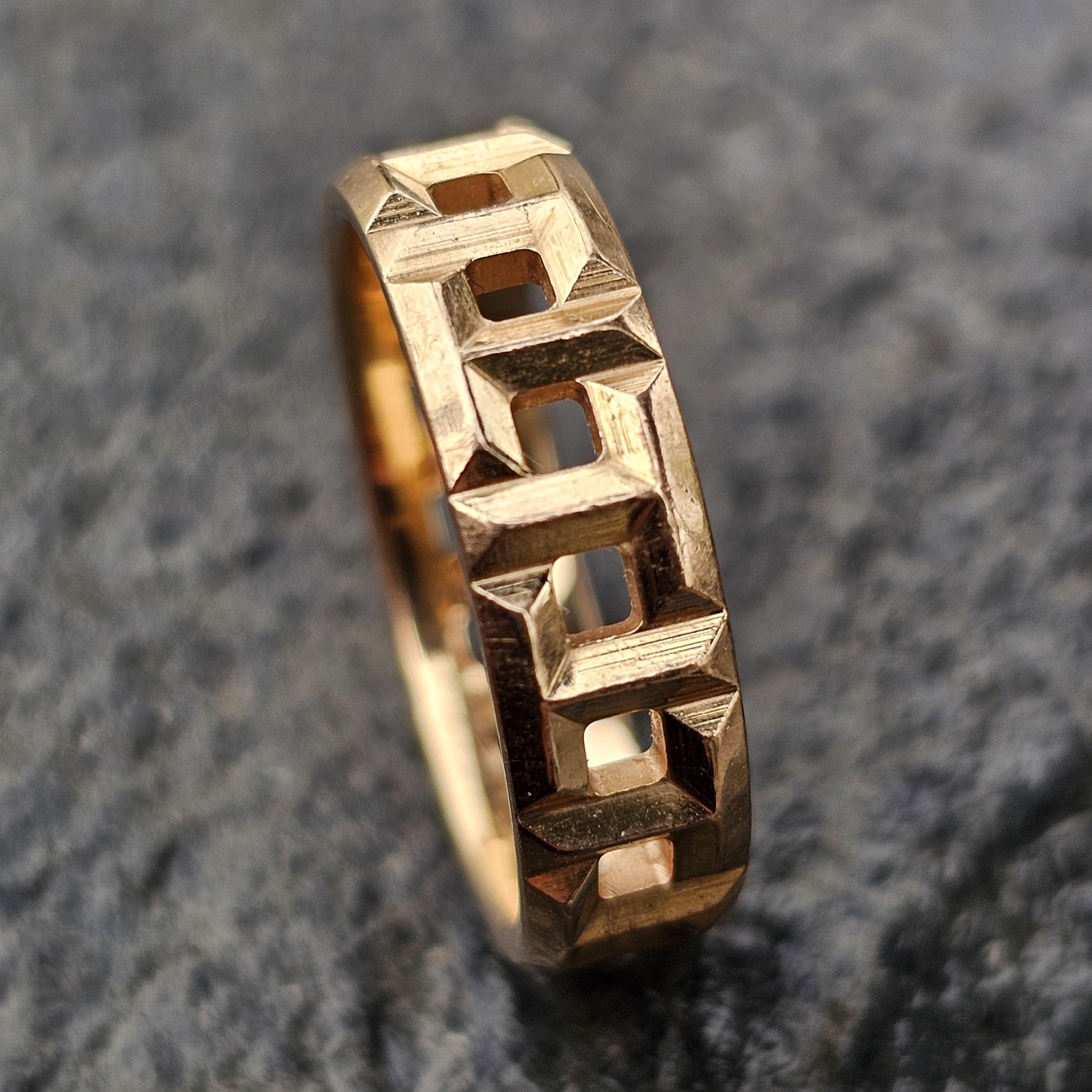 Tiffany T True Anillo ancho 5.5mm Oro rosa 18k sz 7 2700 venta al público en venta 5