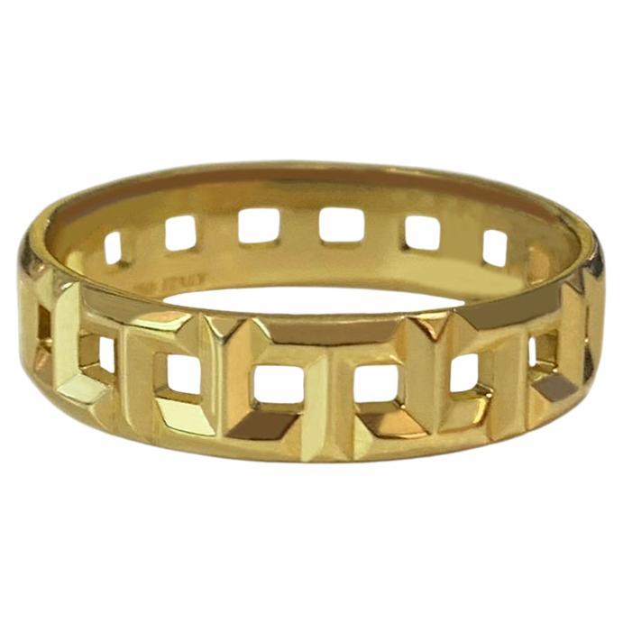 Tiffany & Co. T True Wide Yellow Gold Ring For Sale