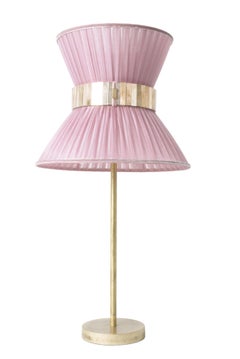 “Tiffany” Table Lamp 30 Onion Silk, Antiqued Brass, Silvered Glass