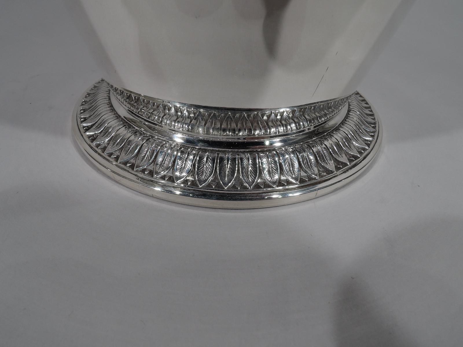 Tiffany & Co. Tall Art Deco Classical Sterling Silver Vase In Excellent Condition In New York, NY